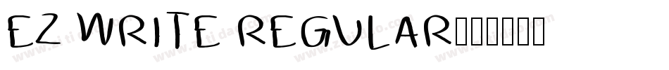 EZ WRITE REGULAR字体转换
